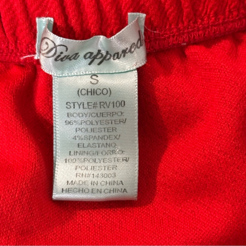 Strapless Red Dress Cut Out Bow Detail Mini Size Small - Picture 2 of 9